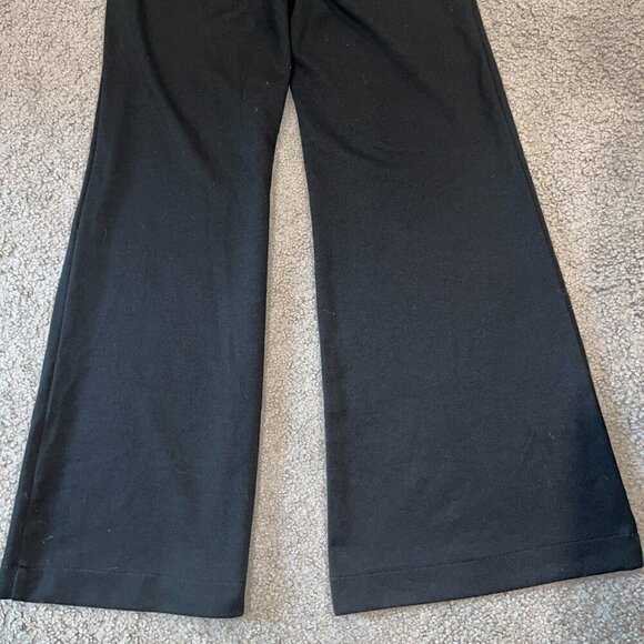ANTHROPOLOGIE ANTHRO Extra Wide Leg Palazzo Dressy Trouser Pants Black EUC 28 - Picture 7 of 10